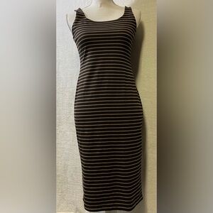Popular Basics striped tank Bodycon dress women’s size L‎